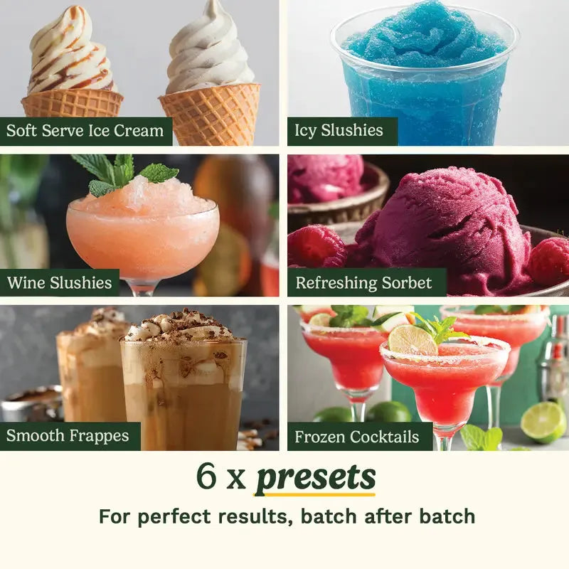 SwirlChill – 6-in-1 Frozen Dessert Maker for Soft Serve, Slushies, Sorbet & Frozen Drinks
