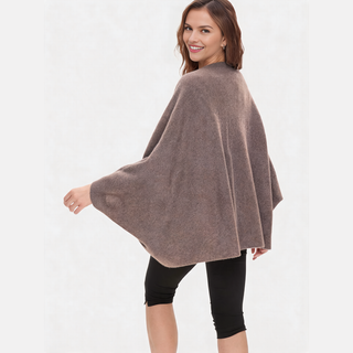 CozyDrape – 100% Merino Wool Wrap with Built-In Sleeve Openings
