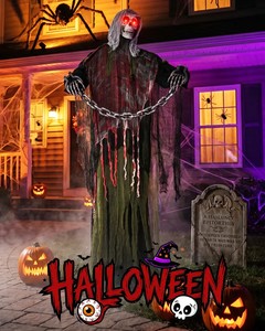 👻 HauntRattle – 6 ft (182.9 cm) Animated Halloween Skeleton Ghost