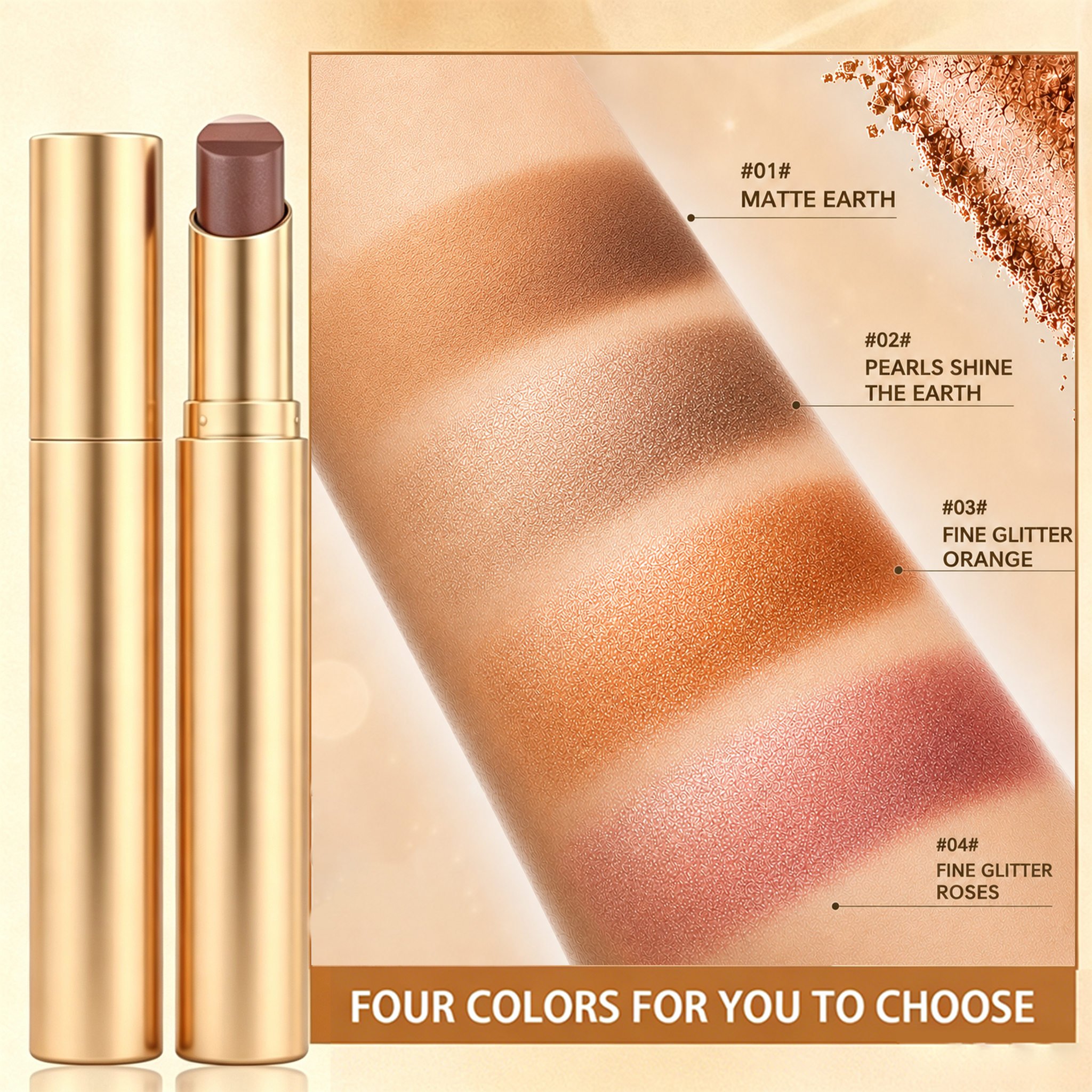 ✨ TrioGlow – 3-in-1 Waterproof Long-Wear Eyeshadow Stick
