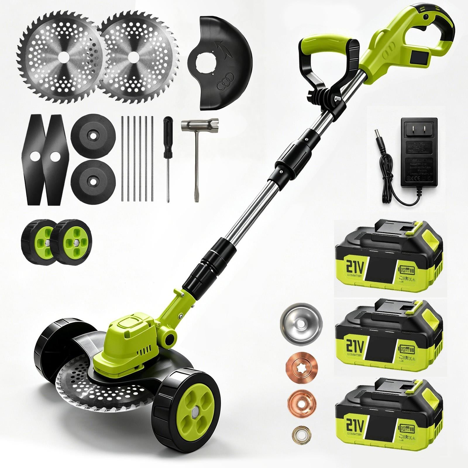 TrimTrio – 3-in-1 Cordless Lawn Mower, Grass Trimmer & Edger with 21V Batteries