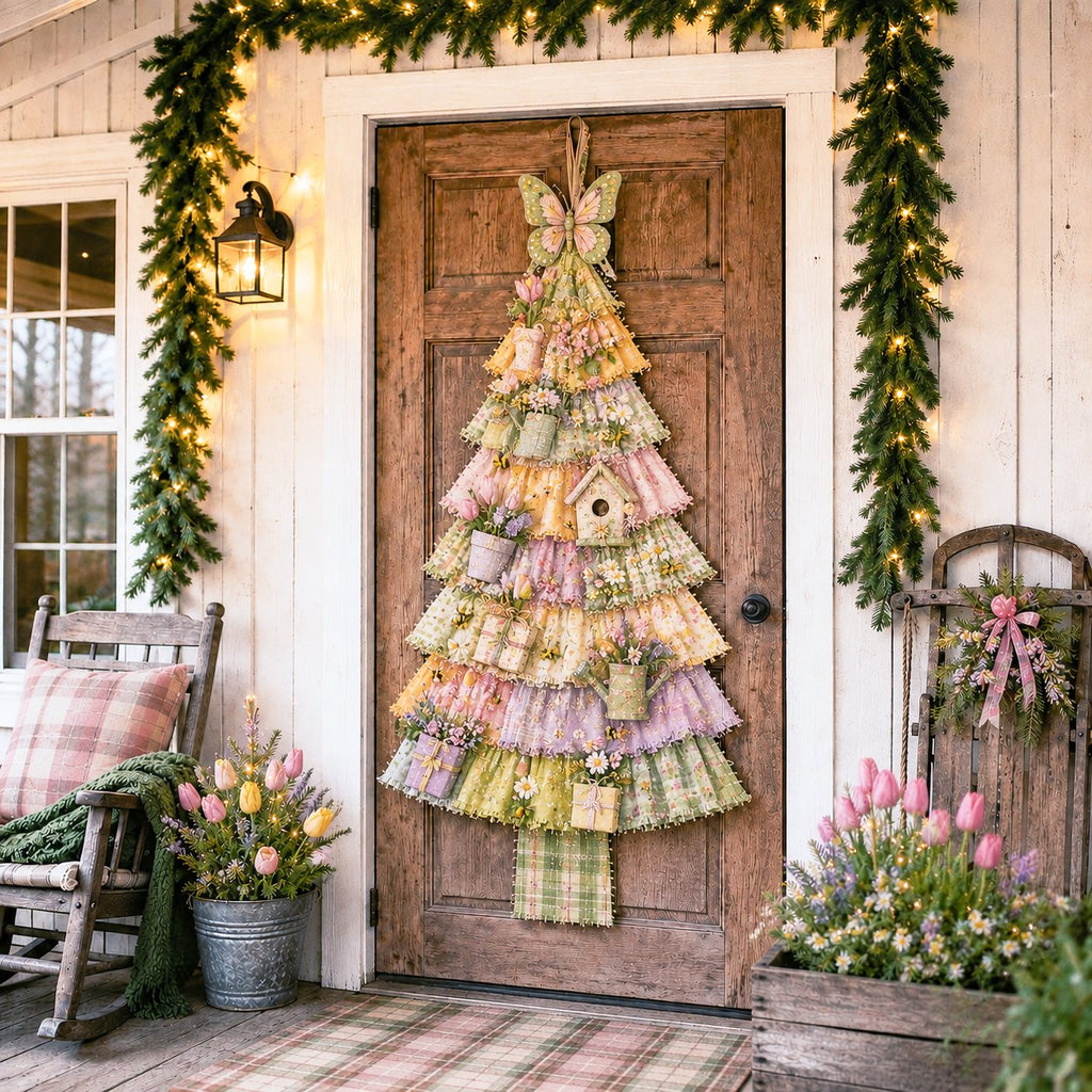 PatchworkWelcome – Beginner-Friendly Oversized DIY Tree Door Hanging Kit