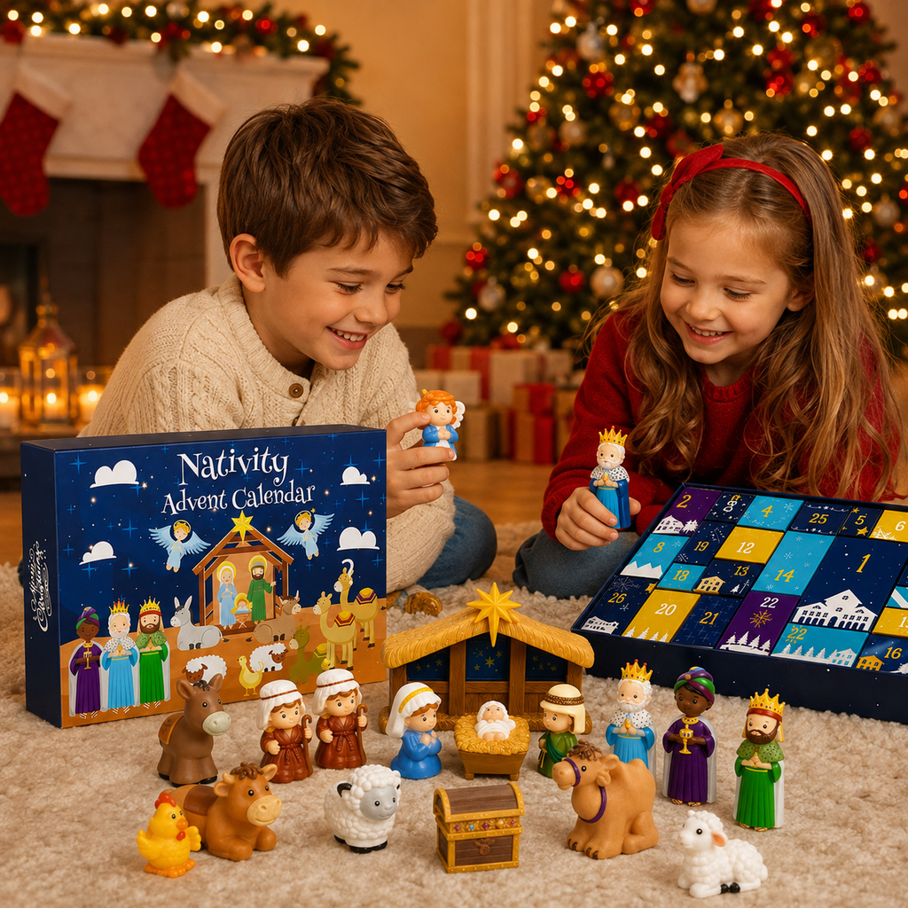 NativityNest – 25-Piece Nativity Advent Calendar for Kids