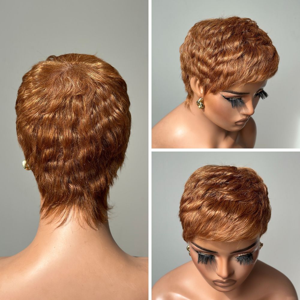 PixieLuxe – Full Lace Pixie Cut Wig in 100% Human Hair