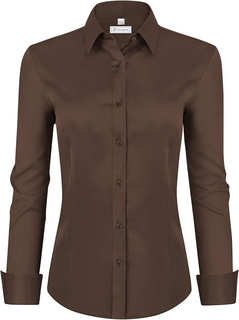 CrispCollar – Women's Classic-Fit Long-Sleeve Dress Shirt