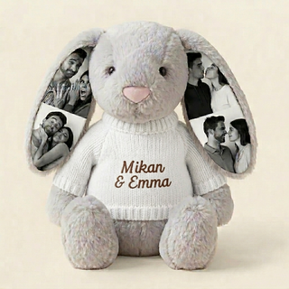 EarMemories – Custom Photo Bunny Plush with Hidden Picture Ears