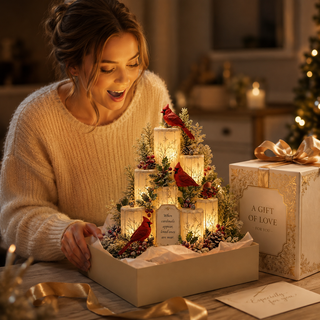 CardinalGlow – Memorial LED Candle Centerpiece