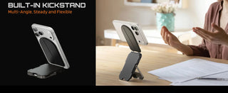 TrackFlip – Trackable Magnetic Wallet with Stand
