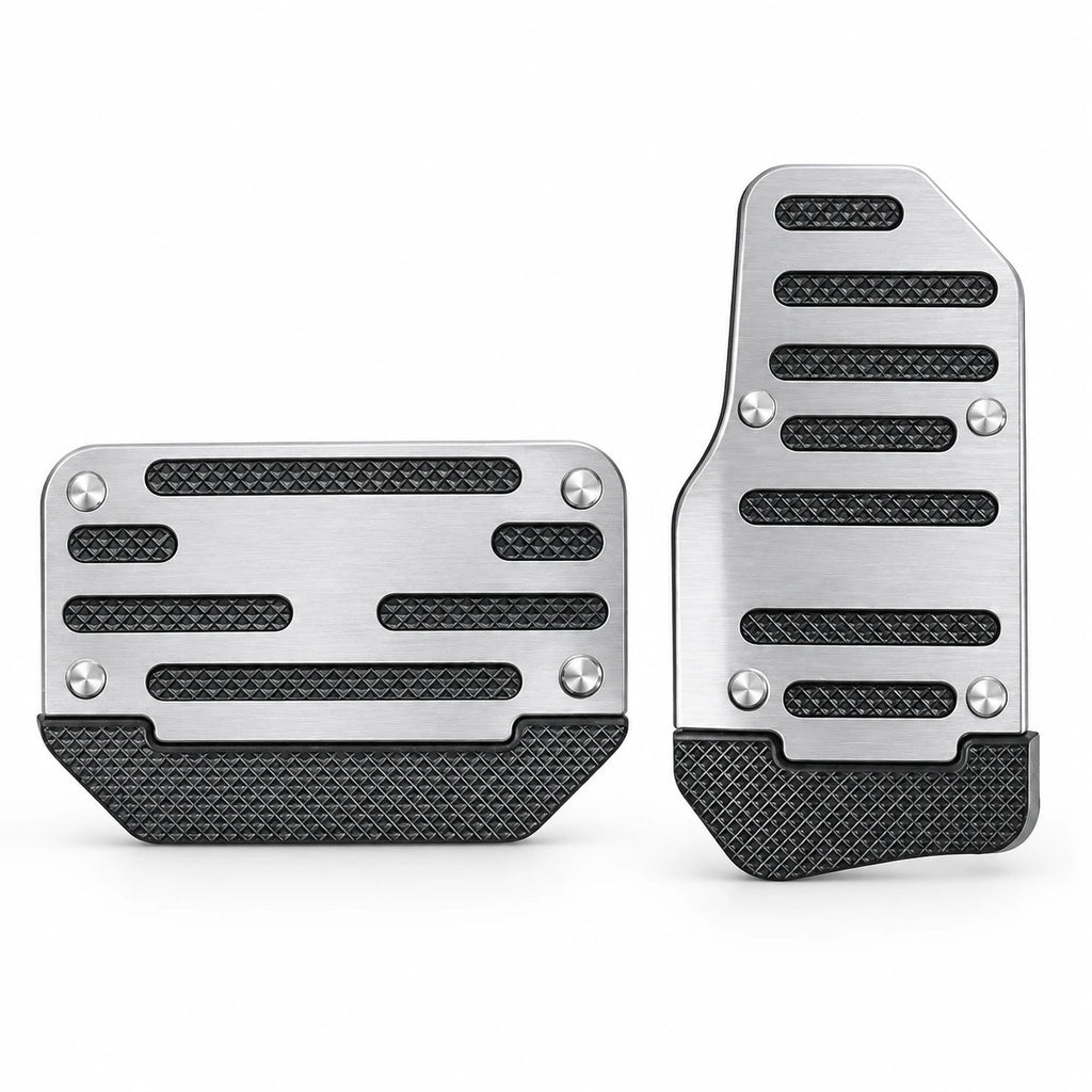 GripStep – Non-Slip Aluminum Brake & Gas Pedal Cover Set for Cars