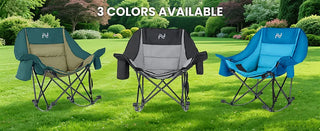 MoonRock – Padded Folding Camping Rocker with Cooler & Cup Pockets