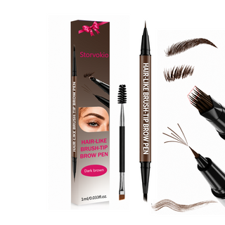 BrowStroke – Waterproof Hair-Like Brush-Tip Brow Pen, Set of 2