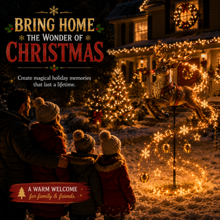 YuleGlow – 🎅🎄✨ Christmas Magic Garden Stake Light with Flowing Holiday Light Trail