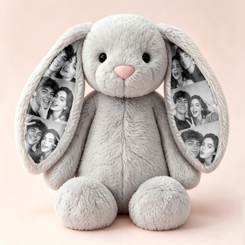 EarMemories – Custom Photo Bunny Plush with Hidden Picture Ears