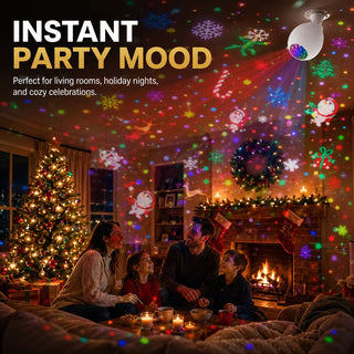 FestiveSpin – 🎄🎅💡 Rotating Christmas Projector Bulb