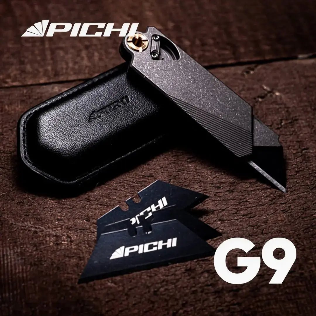 GlideCut – G9 Titanium & Brass Gravity Utility Knife