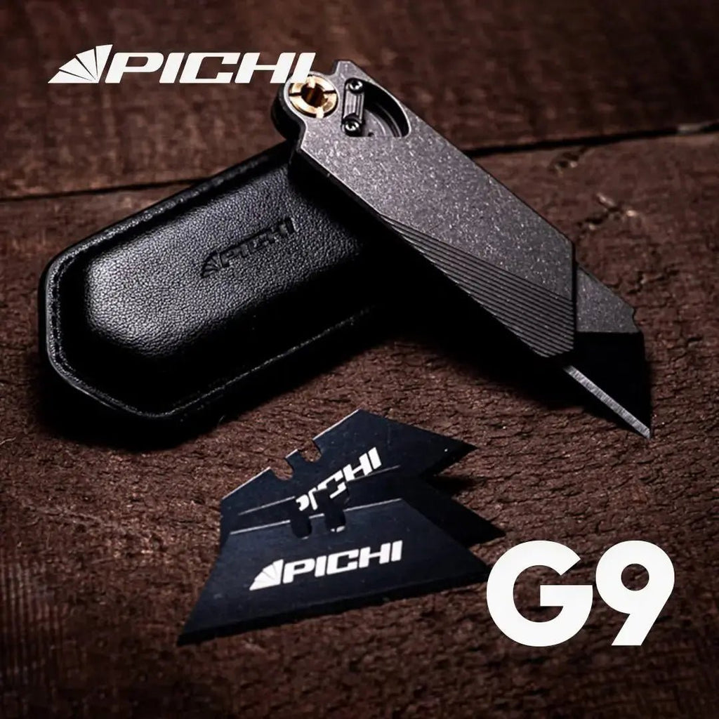GlideCut – G9 Titanium & Brass Gravity Utility Knife