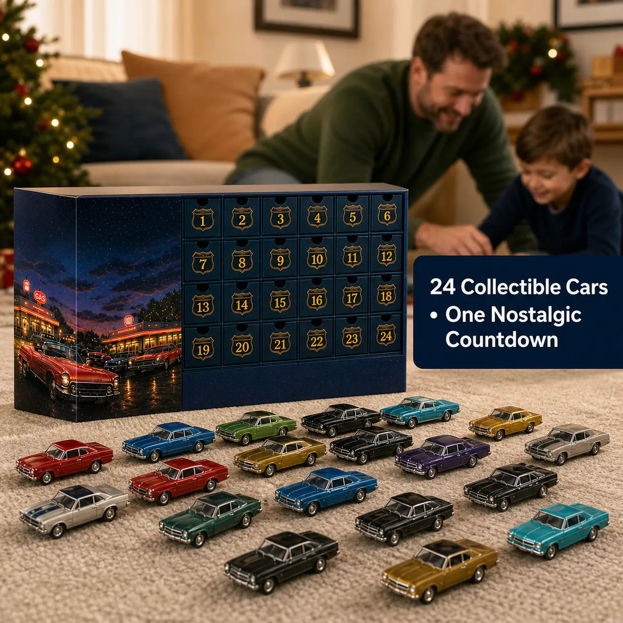 RetroRide – 24-Day Classic American Cars Advent Calendar