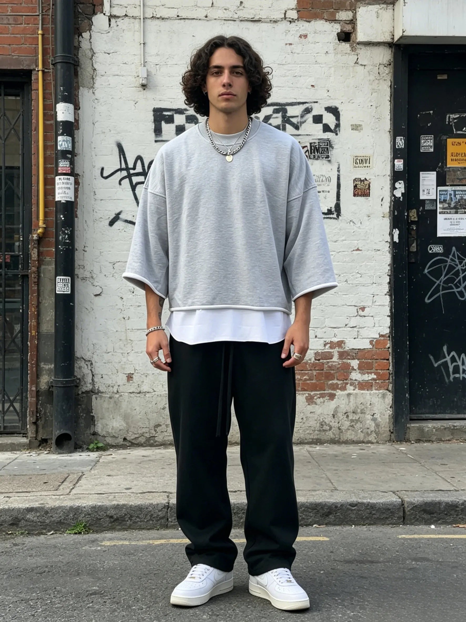 LayerMuse – Loose-Fit Layered Sweatshirt