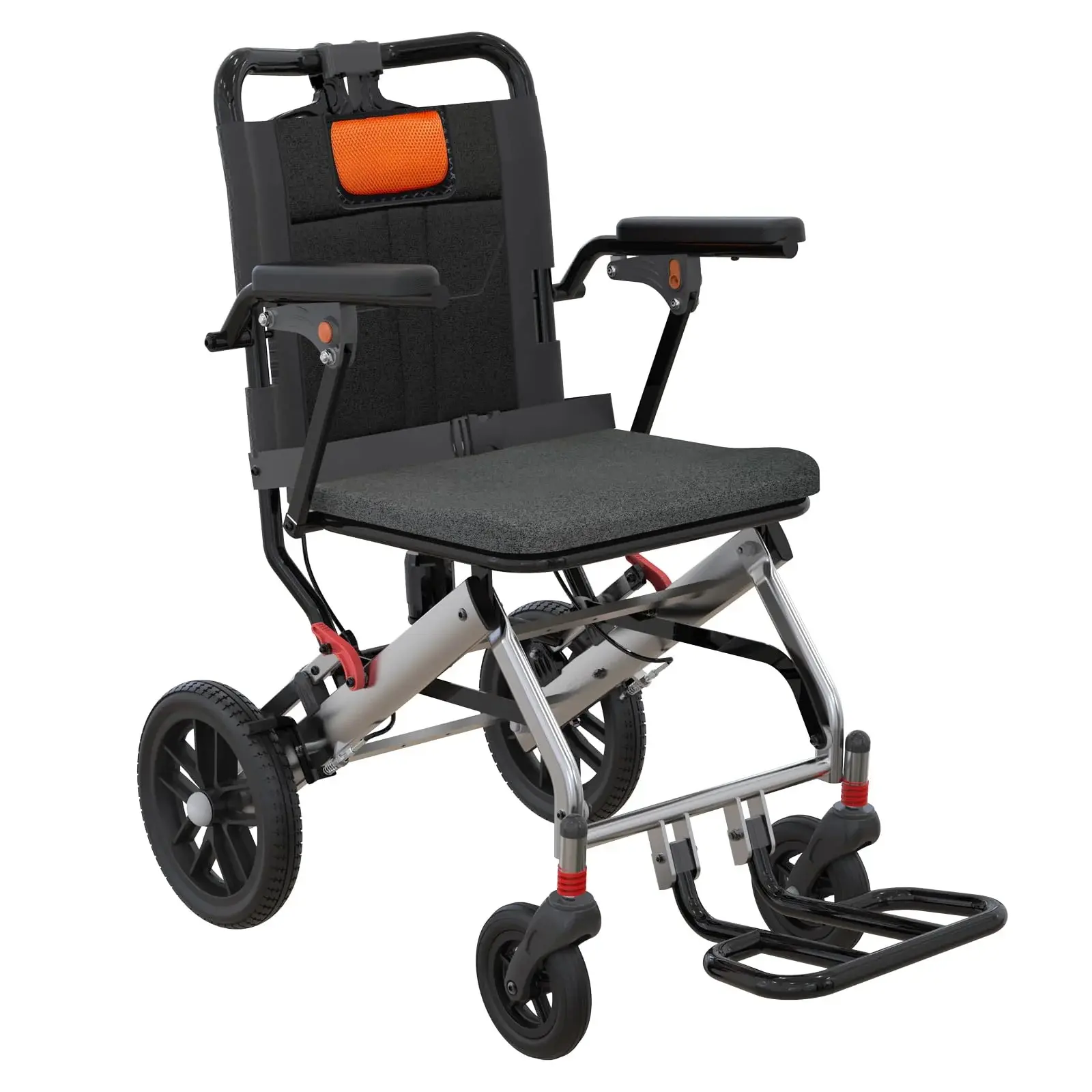 GlideFold – Lightweight Folding Transport Wheelchair for Seniors