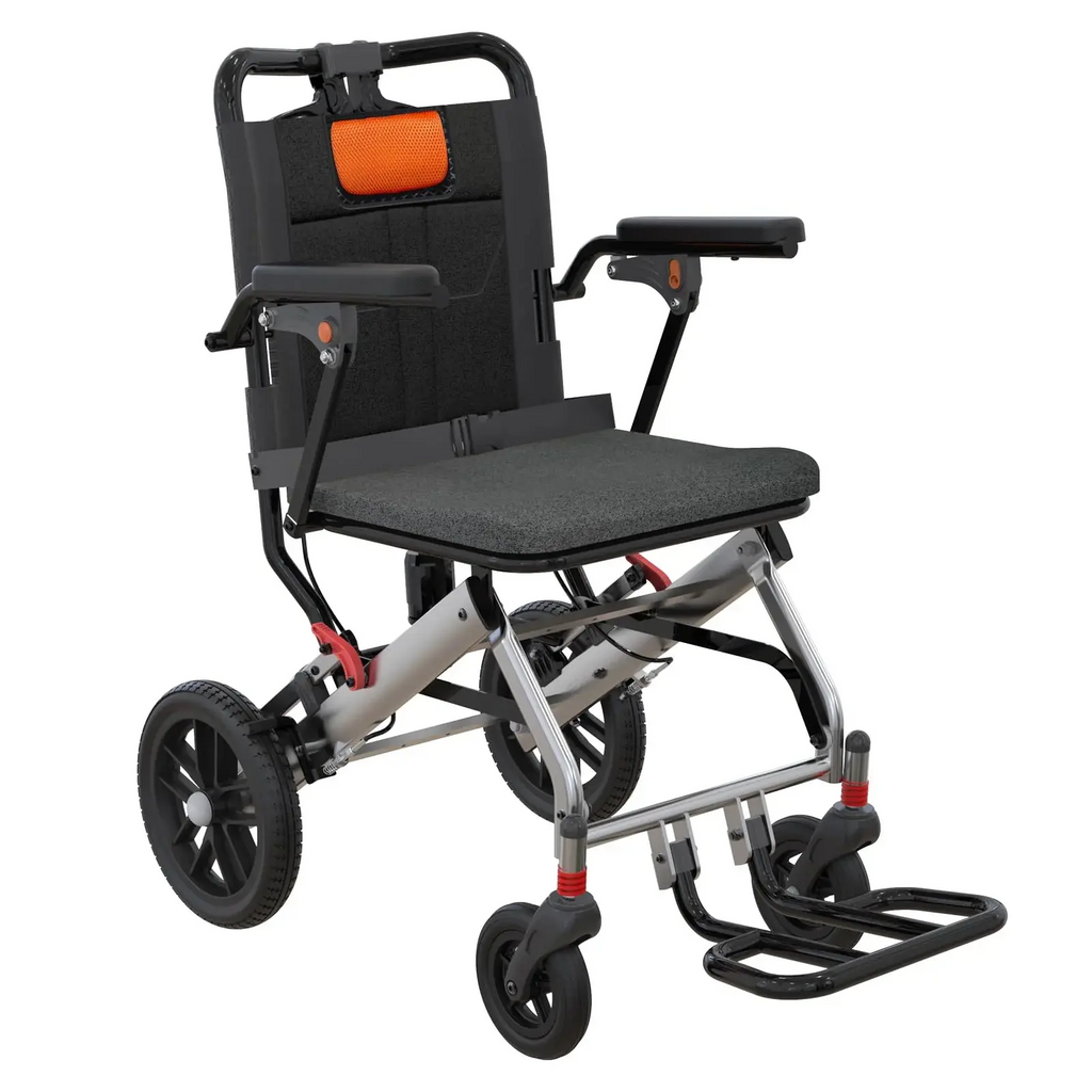 GlideFold – Lightweight Folding Transport Wheelchair for Seniors
