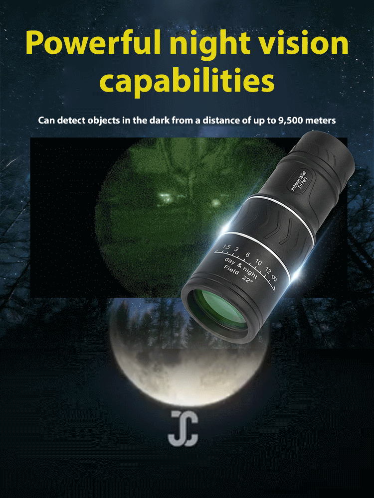 TrailSight – 16x52 HD Monocular, IPX5 Waterproof & Fog-Proof🧭🔭