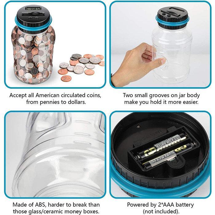 CoinTally – Digital Counting Money Jar with LCD Display