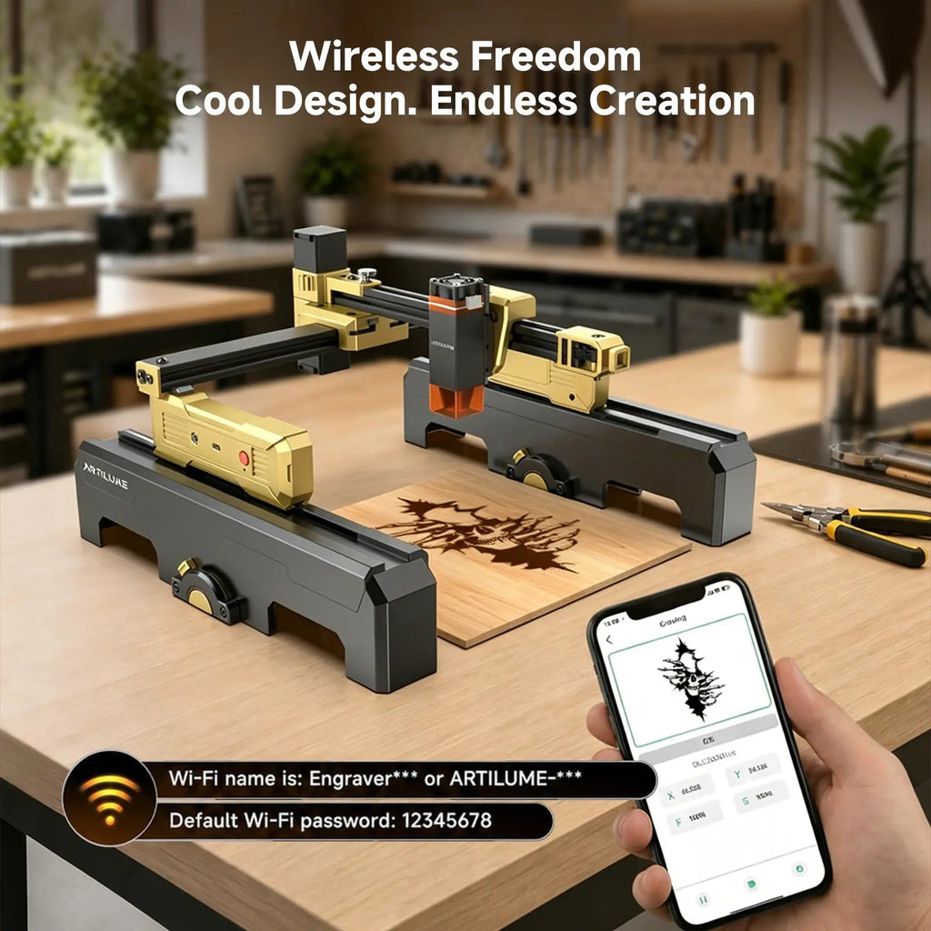 FoldBeam – 💥💥 Portable Wi-Fi Laser Engraver with App Control & Precision Engraving