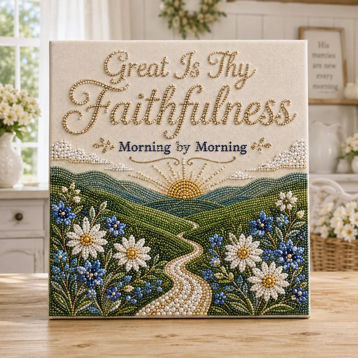 HymnPearl – ⏳ ✝️ Beginner-Friendly Sacred Hymn Pearl Art Kit | Christian Hymn Artwork with Scratch-Resistant, Non-Fading Pearl Beads, DIY Faith-Inspired Decor 🙏✨