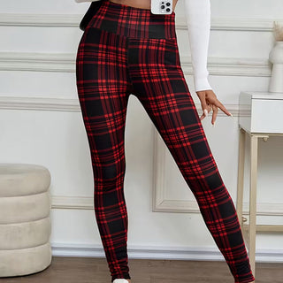 PlaidHug – 🔥🔥 High-Elasticity Slim Fit Warm Plaid Leggings for Women