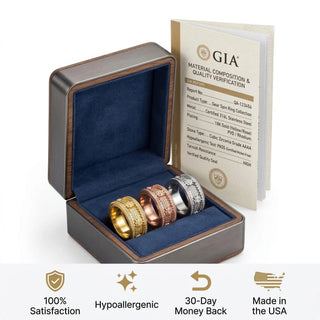 CalmSpin Ring – 18K Gold-Plated Spinner Ring for Everyday Calm