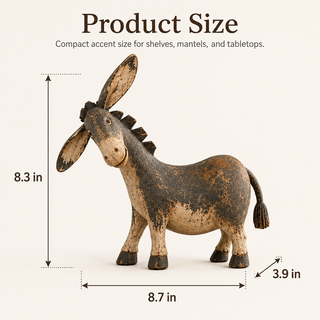 DonkeyCharm – Rustic Resin Figurine for Farmhouse Decor