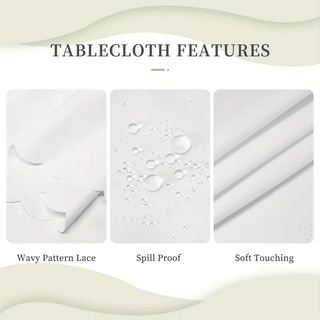 FloraGuard – Waterproof Embossed Floral Tablecloth