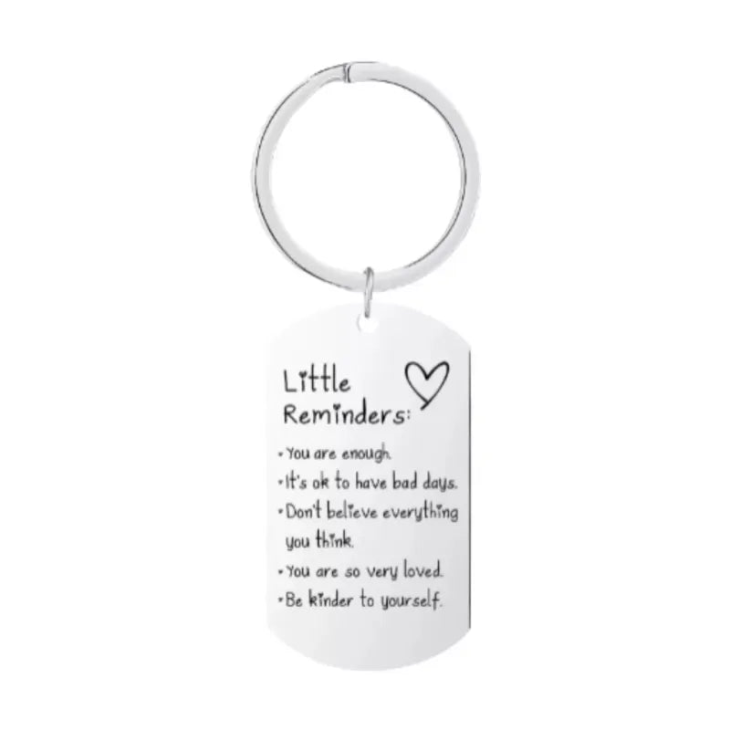 LittleReminders – Inspirational Stainless Steel Dog Tag Keychain