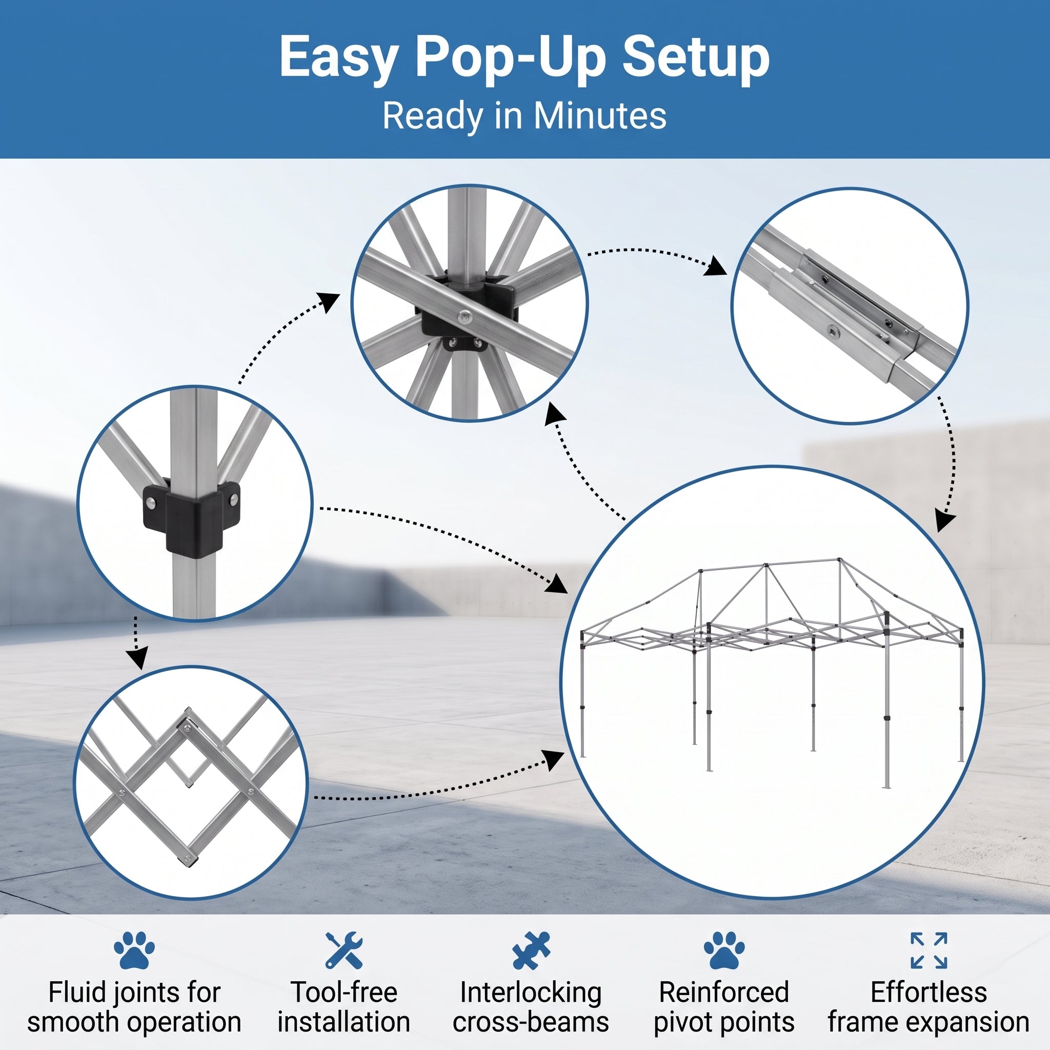 ShadeHaven – Heavy-Duty Pop-Up Canopy Tent with Removable Sidewalls