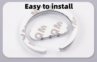 LaurelBadge – 3D Metal Window Emblem Sticker with Chrome Wreath