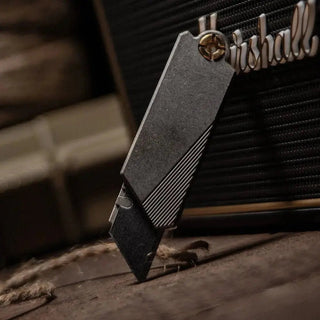 GlideCut – G9 Titanium & Brass Gravity Utility Knife