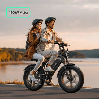 TrailThunder – 1500W Full-Suspension Moped-Style Electric Bike with 20" Fat Tires