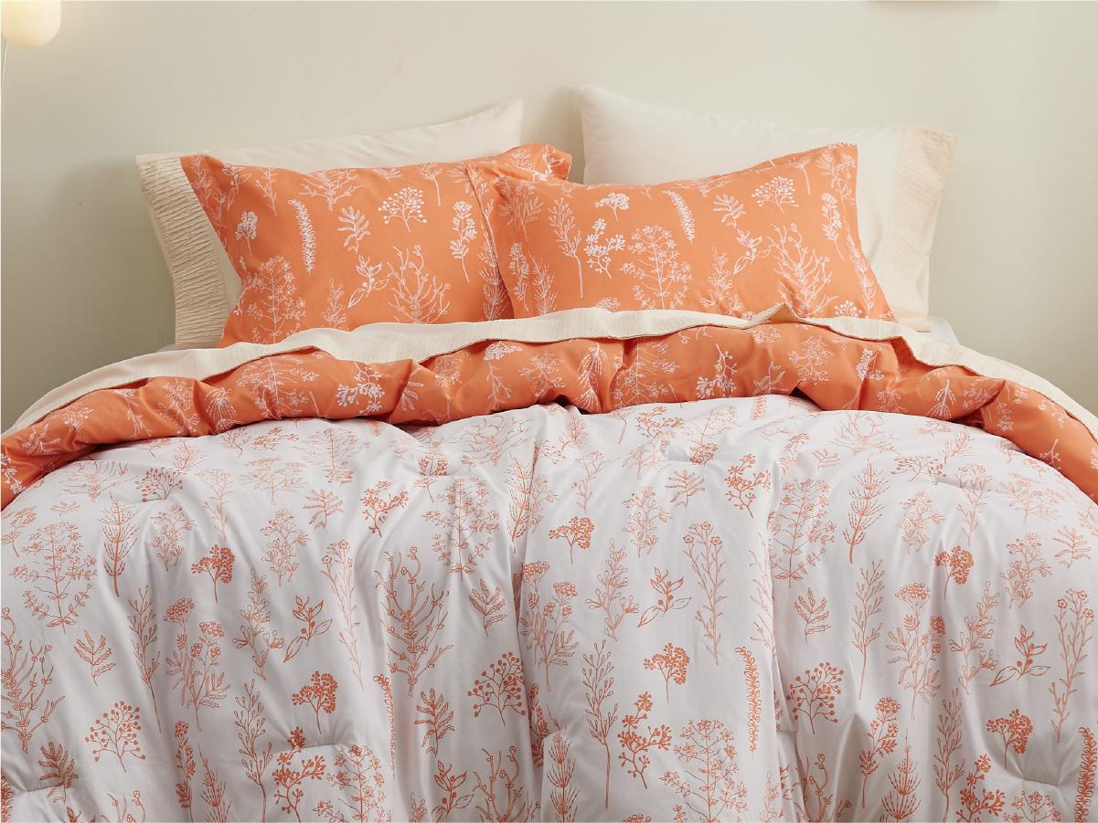 Bedsure 3 Pieces Cute Floral Bedding Reversible Comforter Set -Soft  Bed Set, 1 Soft Botanical Flowers Comforter and 2 Pillow Shams Gifts
