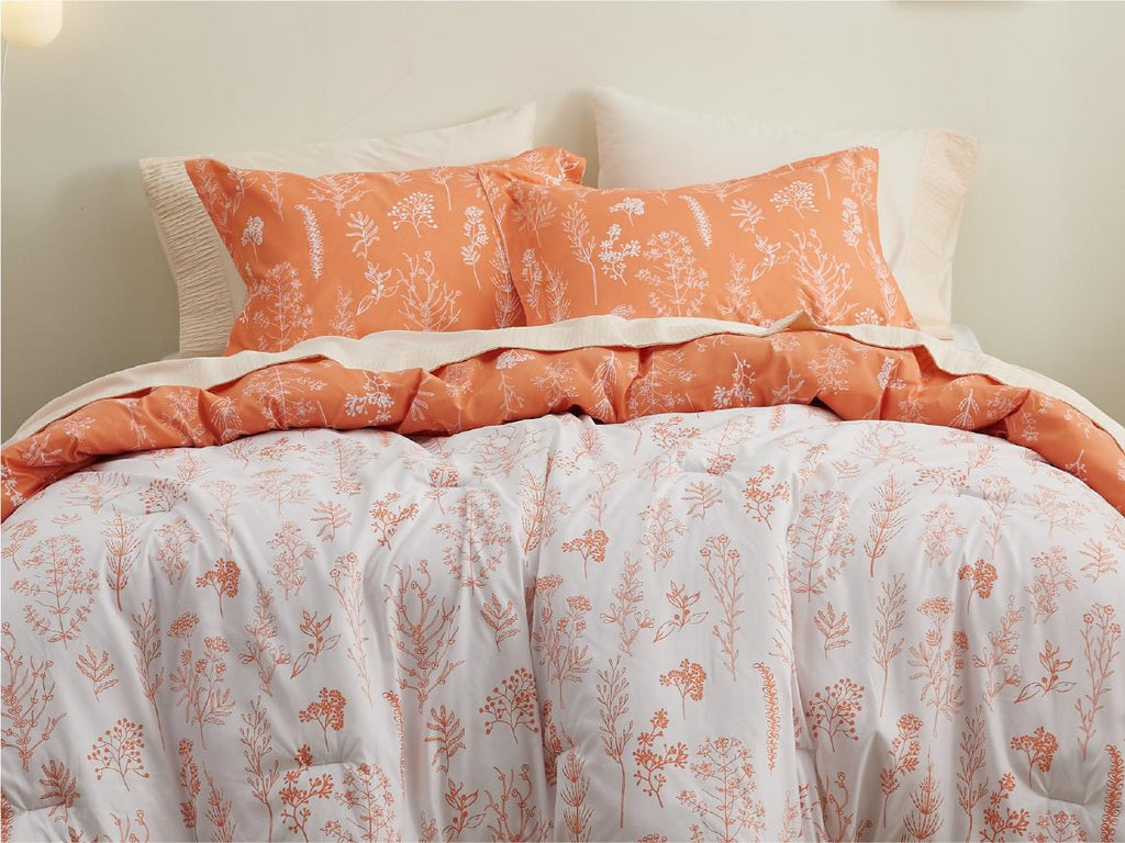 Bedsure 3 Pieces Cute Floral Bedding Reversible Comforter Set -Soft  Bed Set, 1 Soft Botanical Flowers Comforter and 2 Pillow Shams Gifts