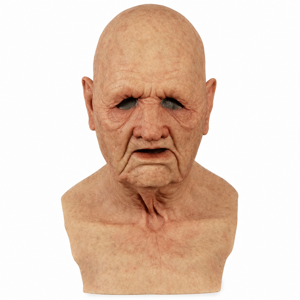 OldSoulMask – Lifelike Full-Head Elderly Character Mask