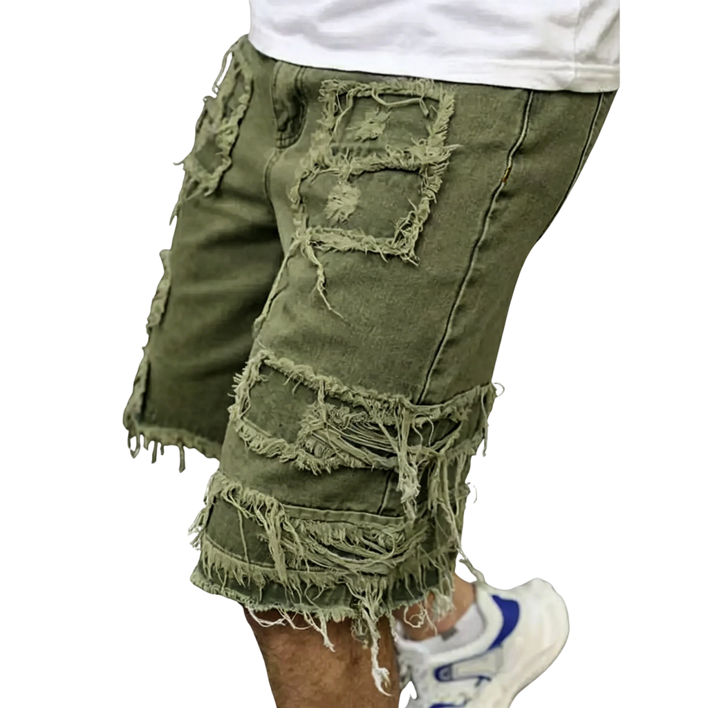 ⚡FrayDenim – Raw Hem Denim Shorts with Rips