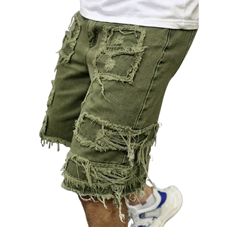 ⚡FrayDenim – Raw Hem Denim Shorts with Rips