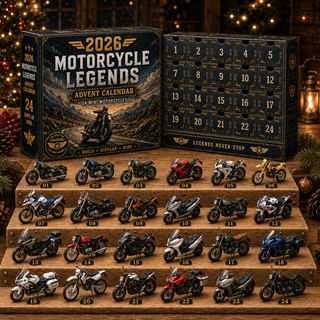 🎁 MotoCountdown – 2026 Motorcycle Legends Advent Calendar: 24 Days, 24 Mini Motorcycles, 24 Legendary Rides