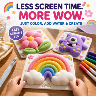 Soft foam-textured 3D art material