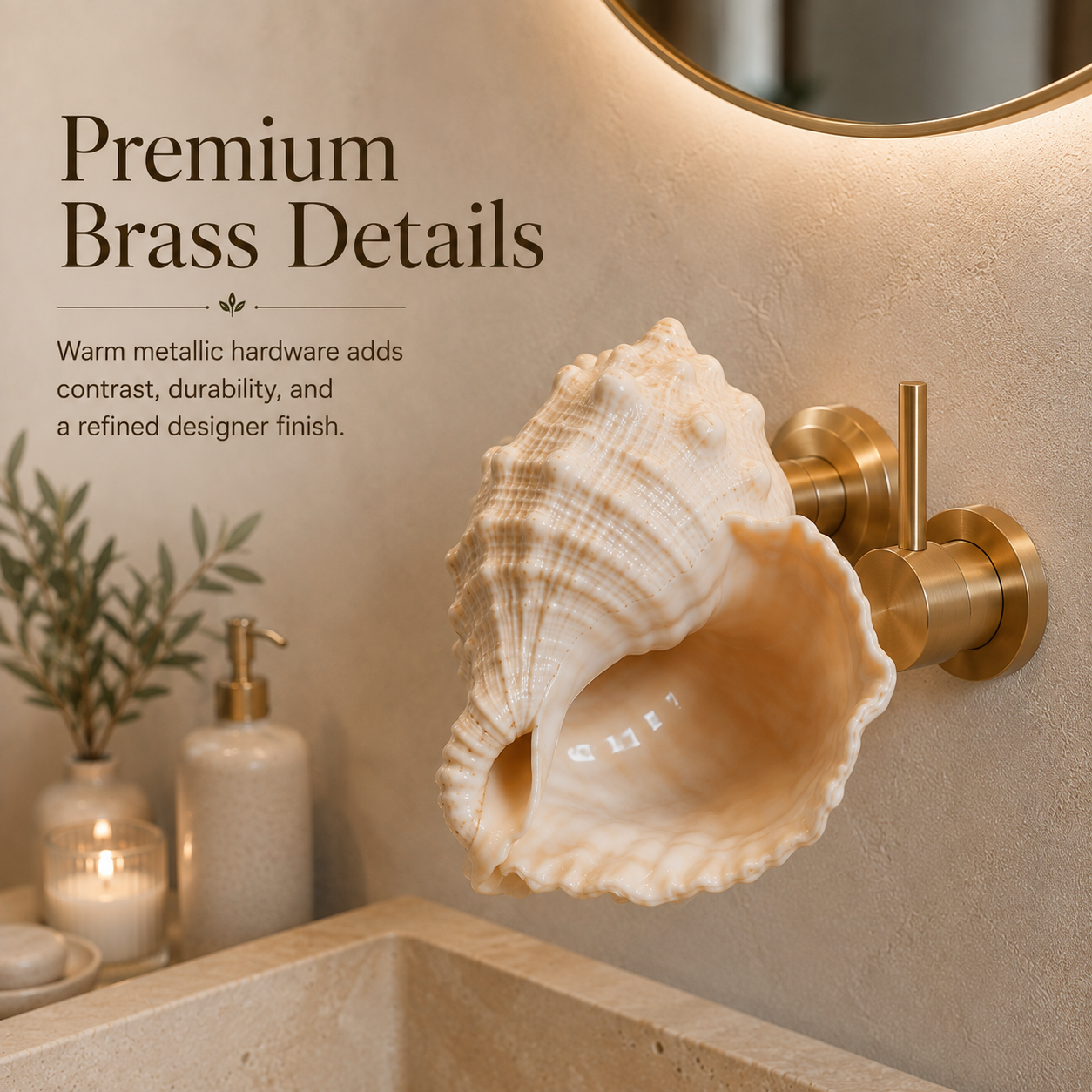 ShellCascade – 🐚Coastal Seashell Wall-Mount Faucet