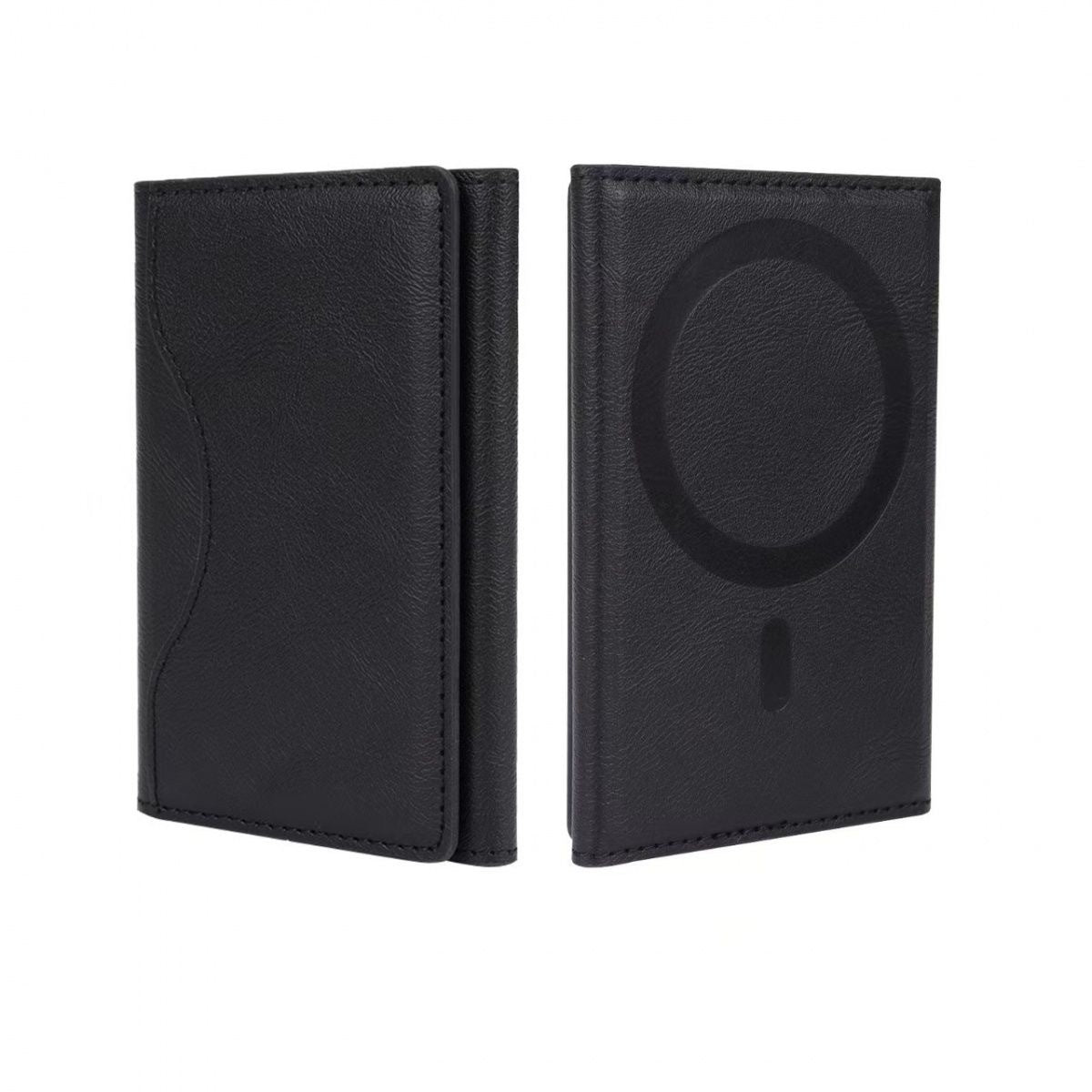 FoldMate – Tri-Fold MagSafe Leather Card Holder & Phone Kickstand