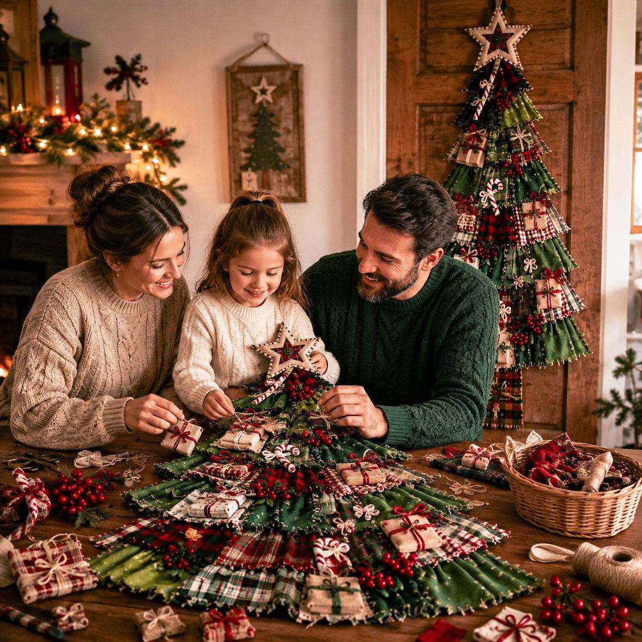 PatchworkWelcome – Beginner-Friendly Oversized DIY Tree Door Hanging Kit