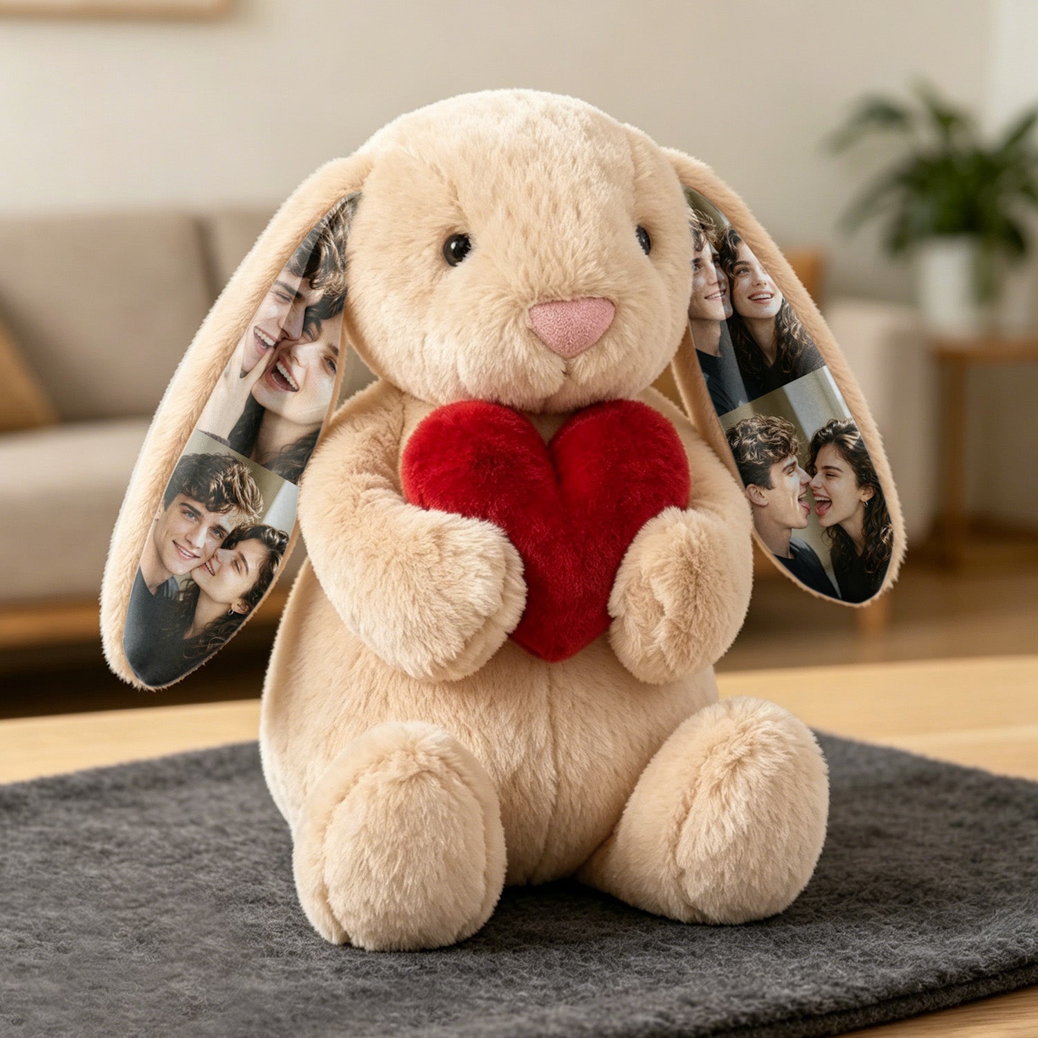 EarMemories – Custom Photo Bunny Plush with Hidden Picture Ears