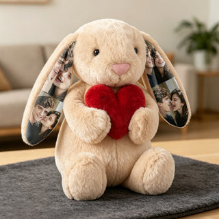 EarMemories – Custom Photo Bunny Plush with Hidden Picture Ears