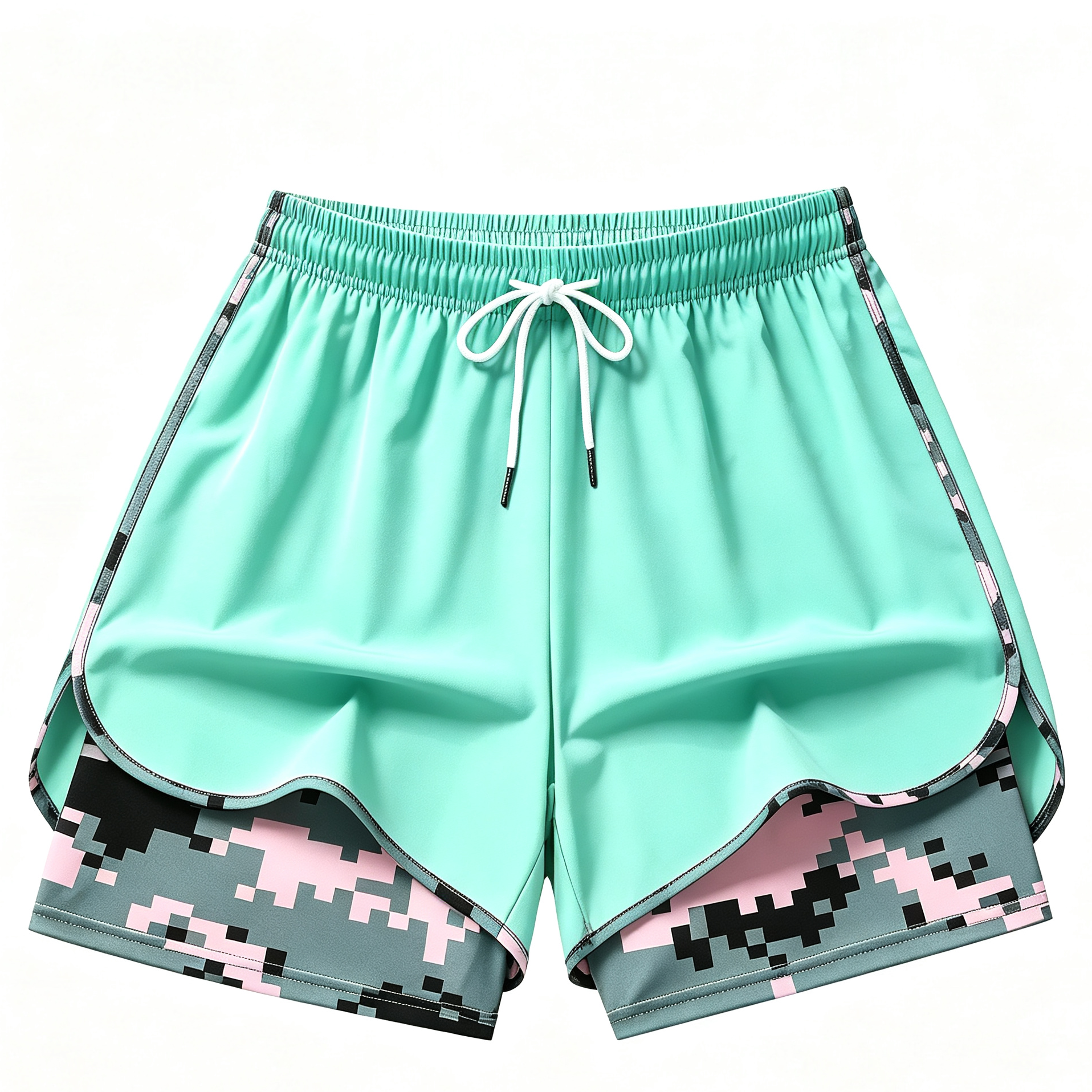 MoveEase – Women’s Double-Layer Athletic Shorts with Pockets